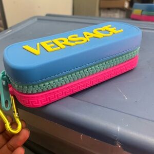 Versace Multicolor Eye Glasses Case